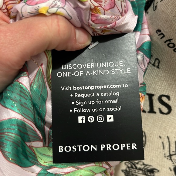 NWT Boston Proper Floral Blooms Off the Shoulder Belted Maxi Dress - Picture 13 of 15